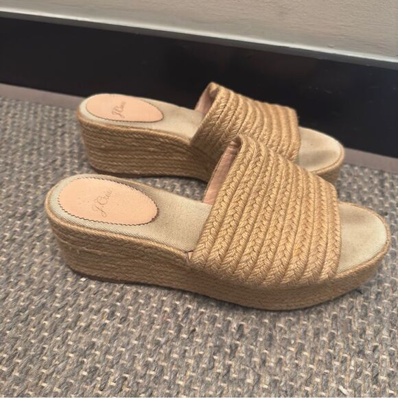 J. Crew Shoes - J. Crew - Rattan Platform Heel Size 7.5